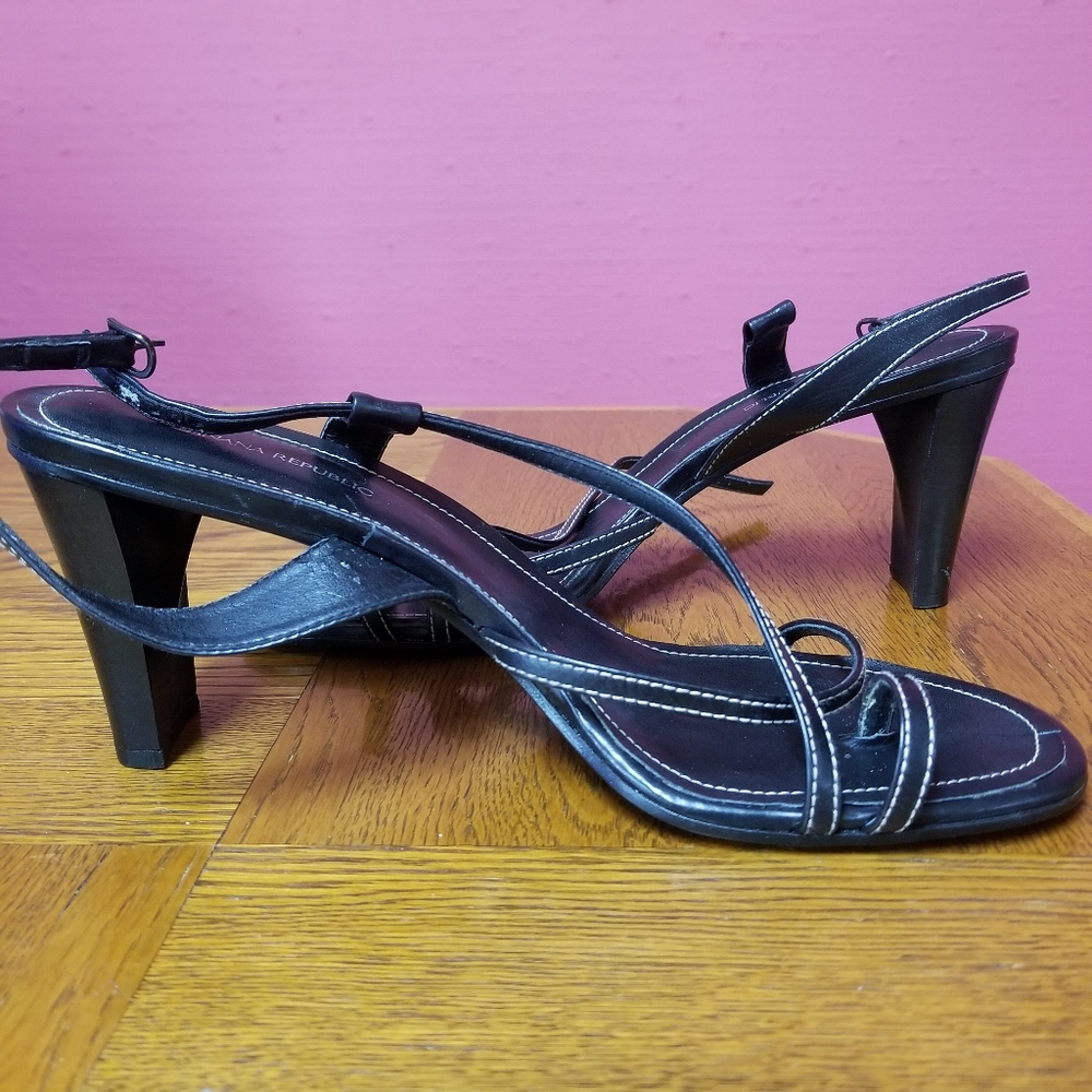 Black Leather sandals - Picture 6 of 7